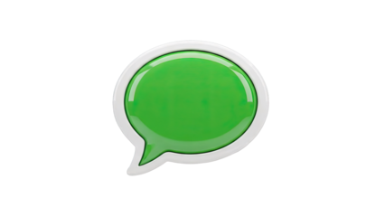 3D Green Speech Bubble Icon