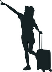 People Traveling Silhouette Element