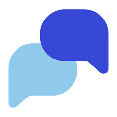 chat bluetone icon set
