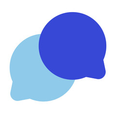 chat bluetone icon set