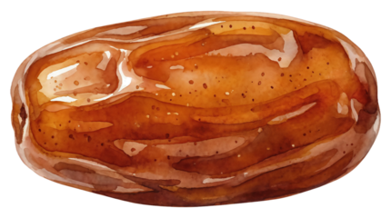 A large brown stone on transparent background