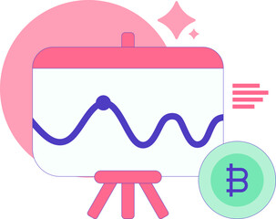 Cyptocurrency Coin Icon Element