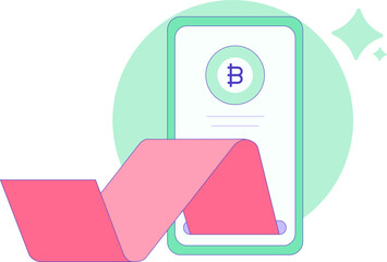 Cyptocurrency Coin Icon Element