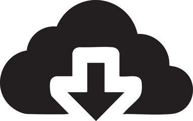 Obraz premium Minimal Download Icon — Flat Vector Symbol, UI Button, Web and App Interface