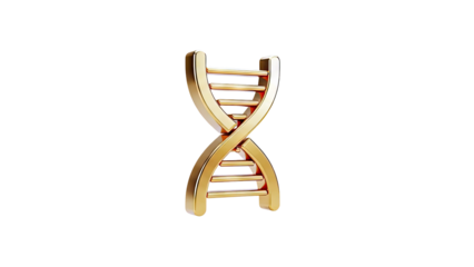 Golden DNA Helix Icon