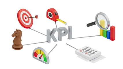 KPI Concept with Business Performance Indicators