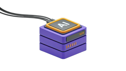 Stylized AI Server Unit