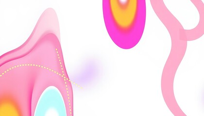 A vibrant, abstract dashed squiggly line on a white background, modern, curve