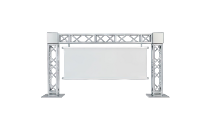 Truss Structure with Blank Banner