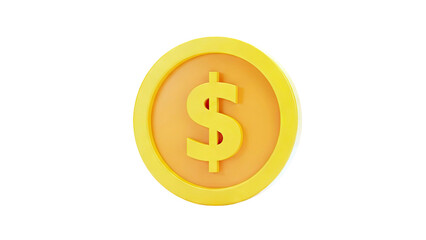 Obraz premium Gold Coin with Dollar Symbol