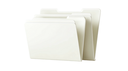Stacked file folders in light beige; minimalist graphic on a black backdrop