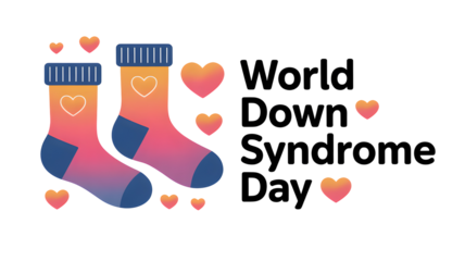 World Down Syndrome Day Socks Illustration Vector Graphic Design for Awareness Campaigns and Social Media Posts