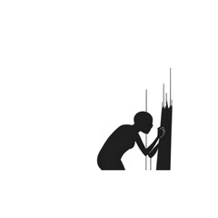 silhouette of a man on a swing