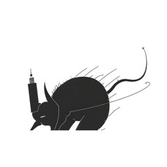 illustration of a mouse in a silhouette 