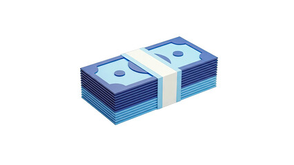 Obraz premium Stack of Blue Paper Money