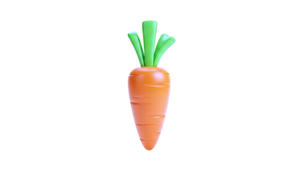 3D Rendered Carrot Icon