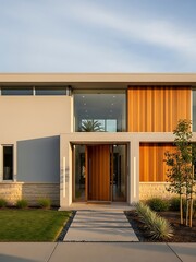 Sleek contemporary residence showcasing elegant exterior and modern design