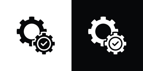 Gear Icon Sheet Shopper Icon Set Black And White