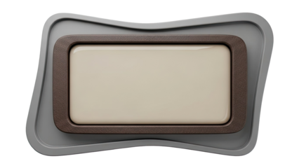 Layered Frame with Textured Edge and Light Beige Center