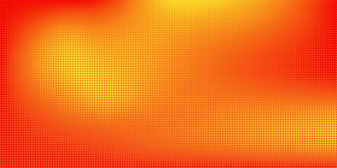 Dots halftone orange color pattern gradient texture with technology digital background.