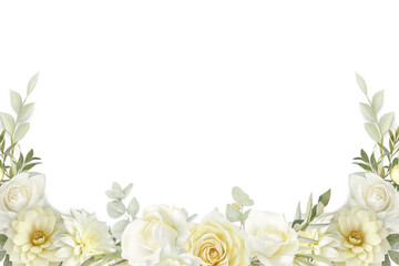 Flower watercolor frame for wedding, birthday, card, background, invitation, wallpaper, sticker, decoration etc.
