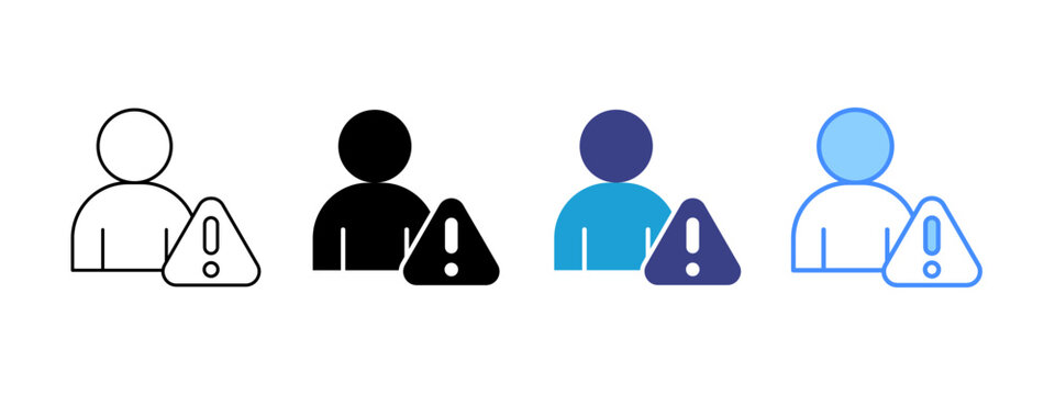 Human Error icon set multiple style collection