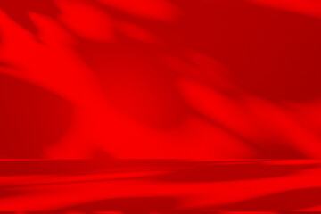 Wall interior background, studio and backdrops show products.with shadow from window color Red background for text insertion and presentation produc