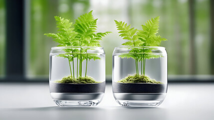 Modern cloud storage concept with white cloud shapes on blue background