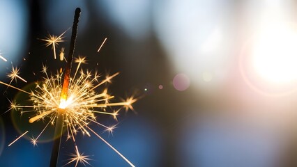 Celebrating national freedom day with sparklers and patriotic spirit