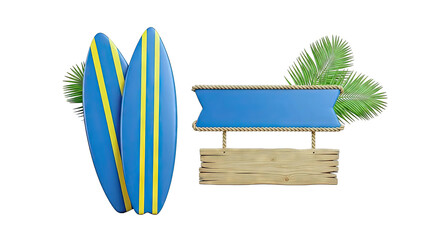 Surfboards and Beach Sign