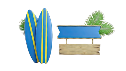 Surfboards and Beach Sign