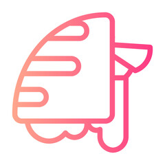 grilled sandwich gradient icon
