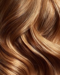 Fototapeta premium healthy shiny hair glowing in natural sunlight, smooth texture,