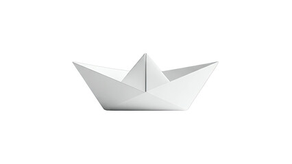 White paper boat on a neutral background