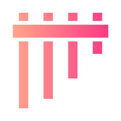 Panpipes gradient icon