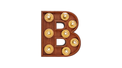 Marquee Letter B with Lights
