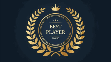 Golden Laurel Wreath with Crown and Best Player Award Emblem.
