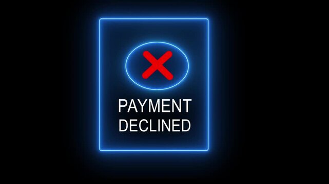 App payment integration. Payment Declined Notification on Smartphone Screen Featuring Red Cross Symbol and Technology Frustration 4k video...