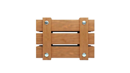 Wooden crate with metal accents