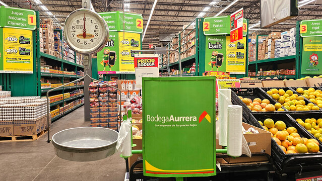 Huauchinango, Puebla, Mexico - Dec 26, 2025: Bodega Aurrera, a Mexican chain of discount stores and supermarkets owned by Walmart, offers low prices with the image of Mama Lucha