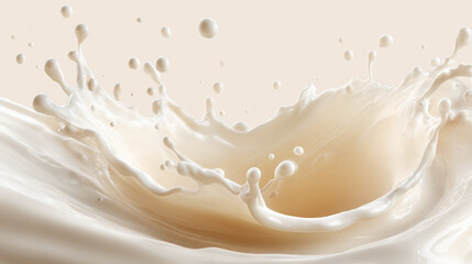 A milk splash with a beautiful crown shape. Showing the purity and freshness of milk with dynamic movement