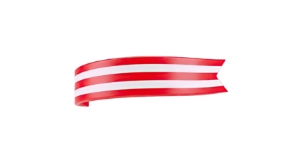 Red and White Striped Ribbon
