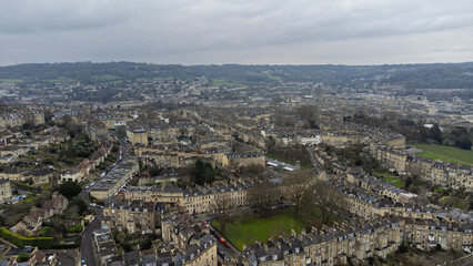 Aerial view of Bath