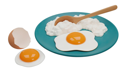 Fried Egg and Cottage Cheese Breakfast