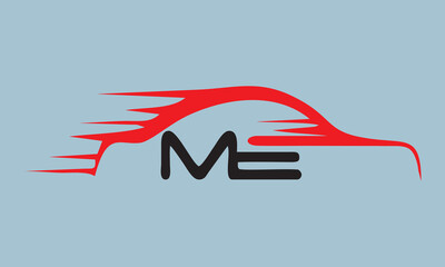 Modern Sports Car Logo Vector Template