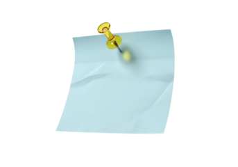 Sticky note with question mark icon isolated on transparent background