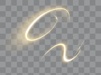 Abstract Light Spiral with Glowing Golden Lines, Dynamic Circular Movement, Twisting Energy Vortex, Glittering Shine