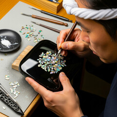 螺鈿職人の伝統工芸技法