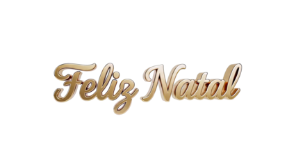 Feliz Natal Gold Text