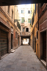 Fototapeta premium Views of the typical Venetial streets, bridges and Canals. Architecture of Venice, Italy